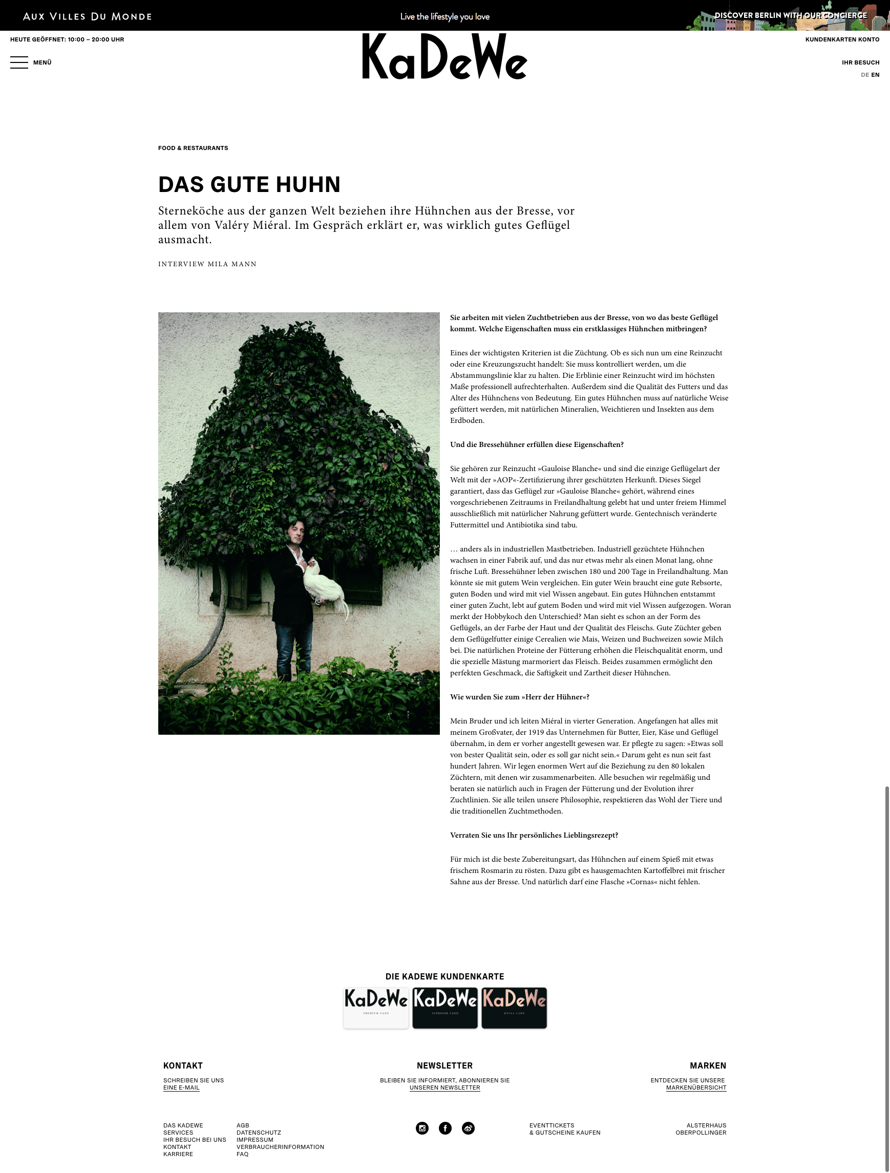 KaDeWe Group project visual