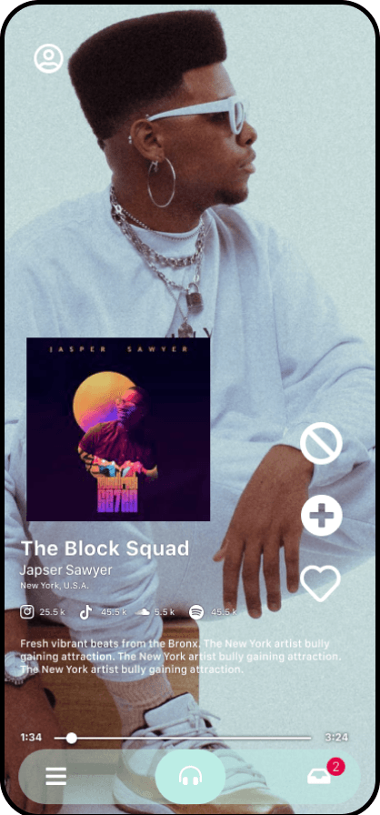 Mobile app screen one